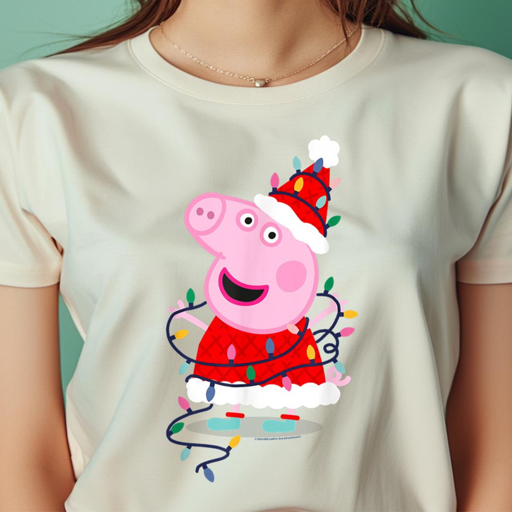 Peppa Pig Christmas Lights PNG, Peppa Pig PNG, Piggy Digital Png Files.jpg