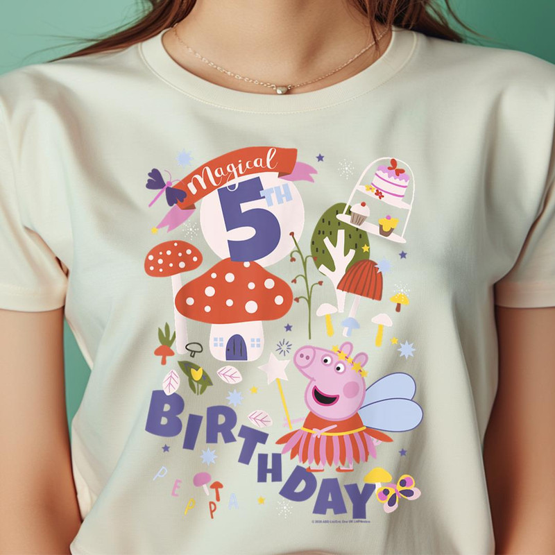 Peppa Pig Magical 5Th Birthday PNG, Peppa Pig PNG, Piggy Digital Png Files.jpg