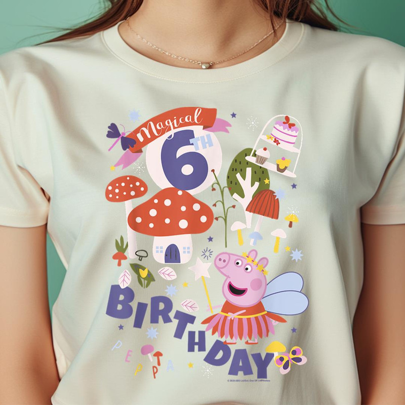 Peppa Pig Magical 6Th Birthday PNG, Peppa Pig PNG, Piggy Digital Png Files.jpg