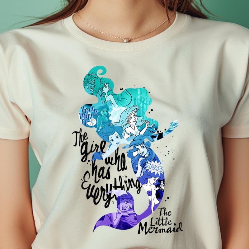 Disney Little Mermaid Ariel Silhouette Build Up Fill Retro PNG, The Little Mermaid PNG, Fantasy Digital Png Files.jpg