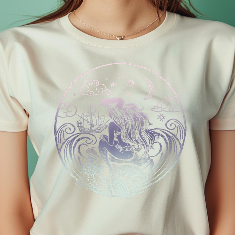 Disney Little Mermaid Ariel Sketch Portrait Graphic PNG, The Little Mermaid PNG, Fantasy Digital Png Files.jpg