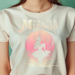 disney the little mermaid ariel rock moon silhouette png, the little mermaid png, fantasy digital png files
