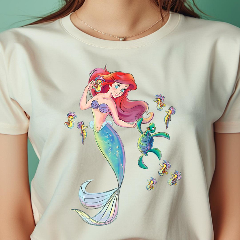 Disney The Little Mermaid Ariel Sea Turtle And Friends PNG, The Little Mermaid PNG, Fantasy Digital Png Files.jpg