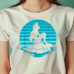 disney the little mermaid ariel silhouette in blue png, the little mermaid png, fantasy digital png files