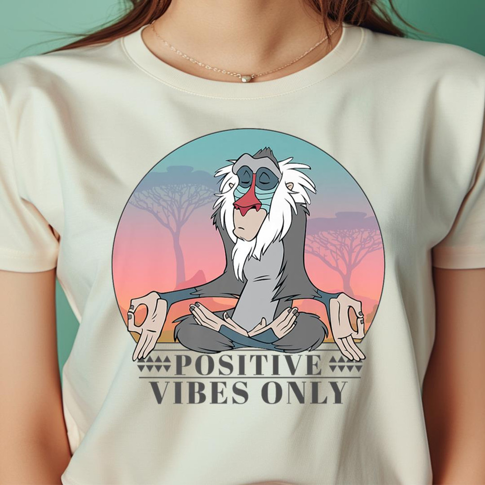 Disney The Lion King Rafiki Positive Vibes Only Vintage PNG, The Lion King PNG, Lion Face Digital Png Files.jpg