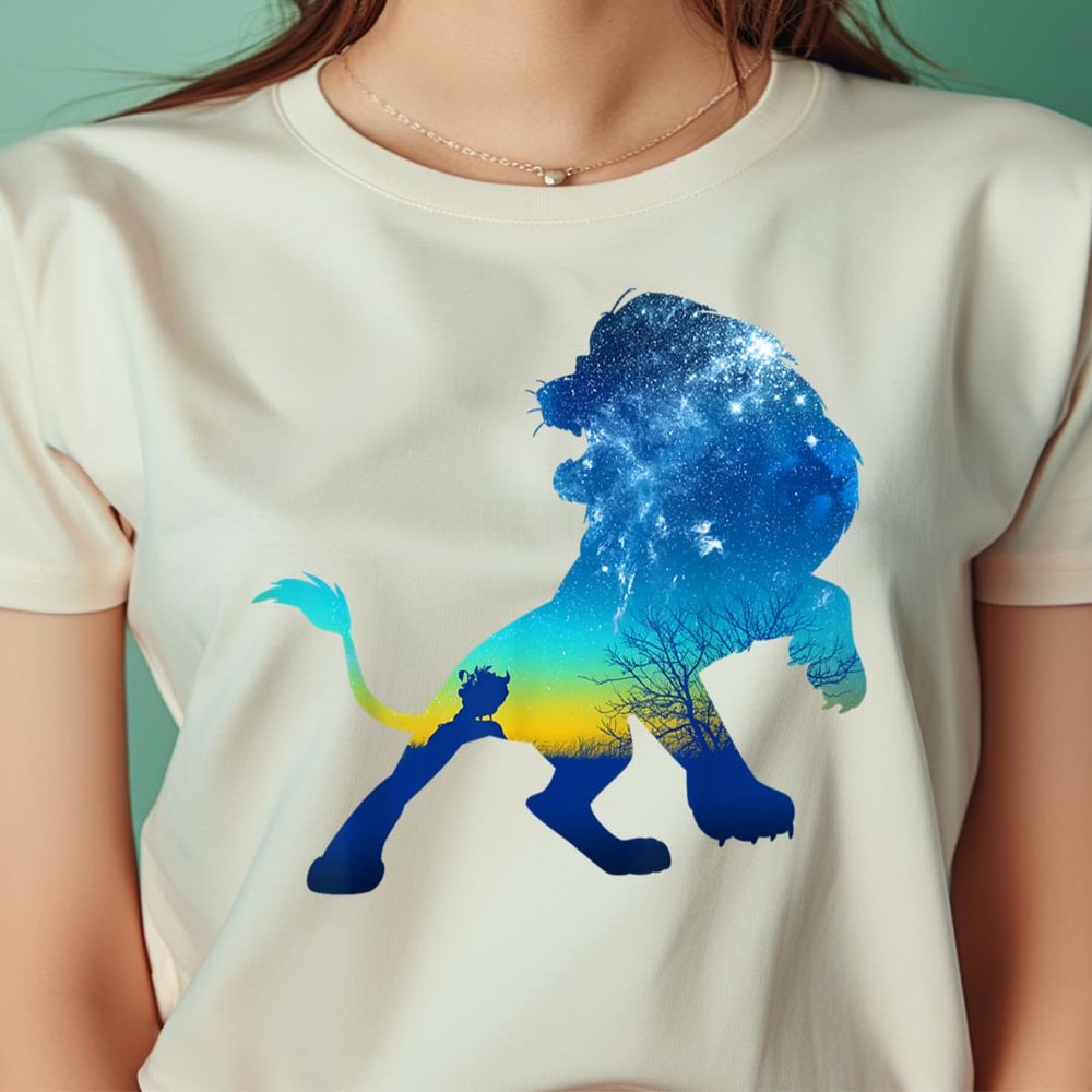 Disney The Lion King Simba Midnight Sky Silhouette Portrait PNG, The Lion King PNG, Lion Face Digital Png Files.jpg