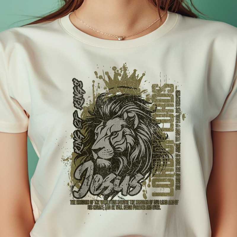 Jesus Is King Of Kings Christian Lion Bible Verse Faith PNG, The Lion King PNG, Lion Face Digital Png Files.jpg