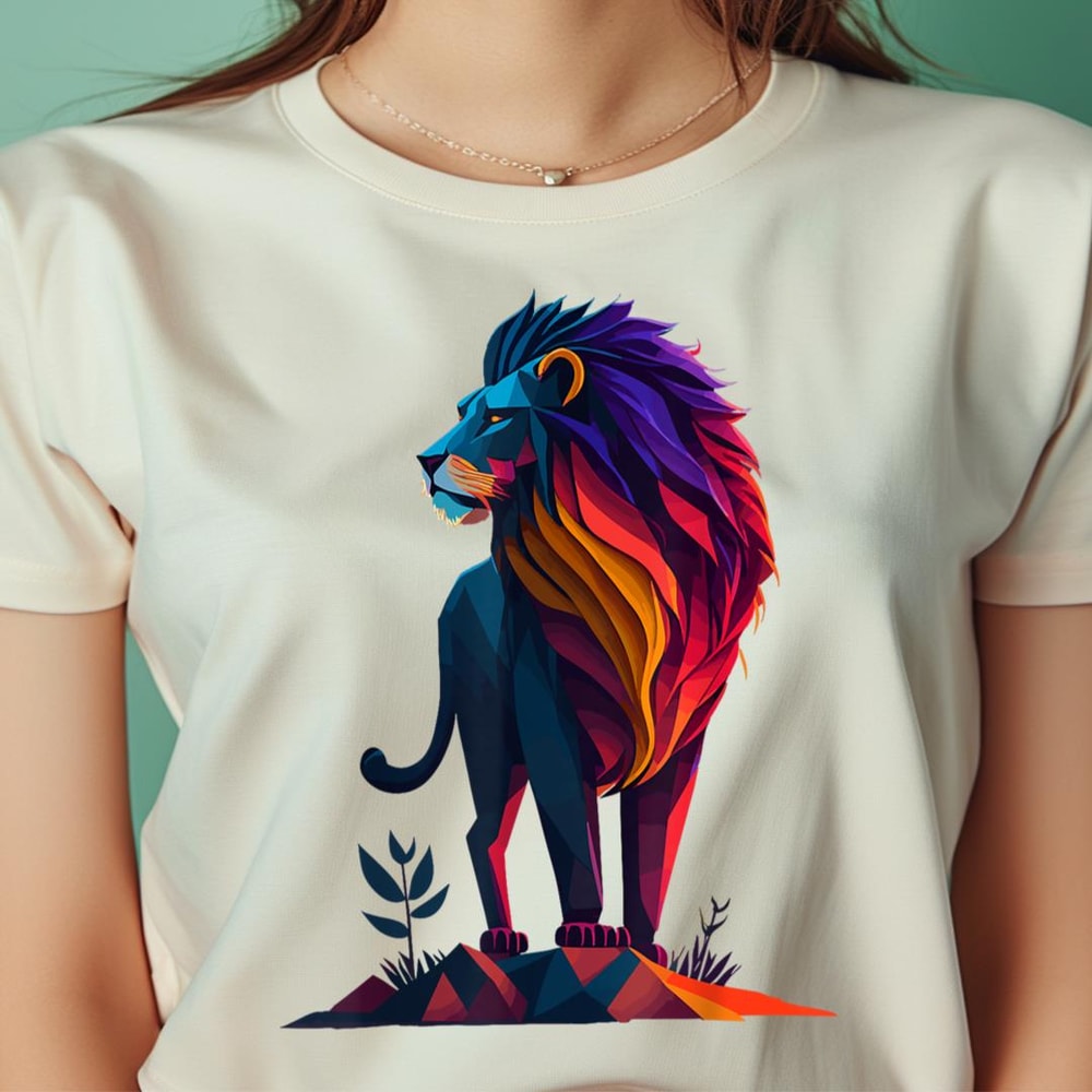 King Of The Jungle Stunning Sunset Lion Design PNG, The Lion King PNG, Lion Face Digital Png Files.jpg