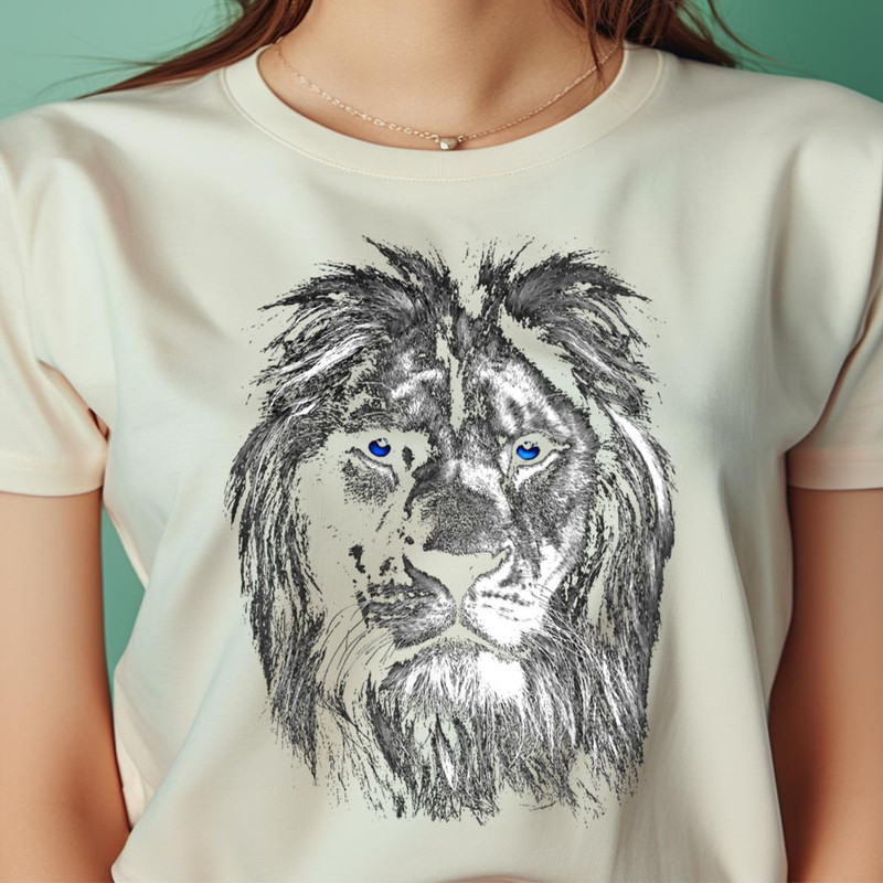 Lion Head With Blue Eyes For Lovers Lions King Of Animals PNG, The Lion King PNG, Lion Face Digital Png Files.jpg