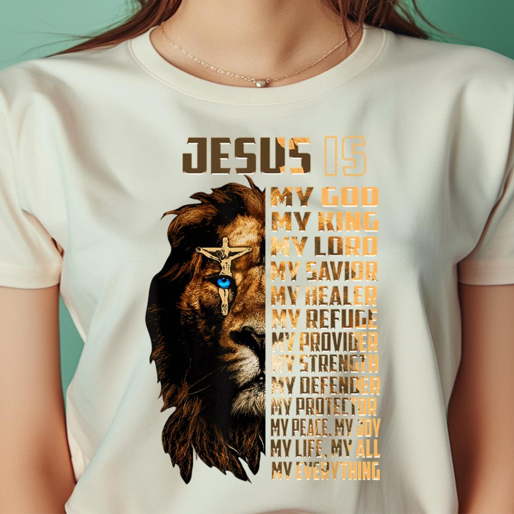 Lion Jesus Is My God My King My Lord My Savior Christian PNG, The Lion King PNG, Lion Face Digital Png Files.jpg
