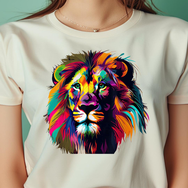 Lion Lovers Colorful Pop Art African Lion Face PNG, The Lion King PNG, Lion Face Digital Png Files.jpg