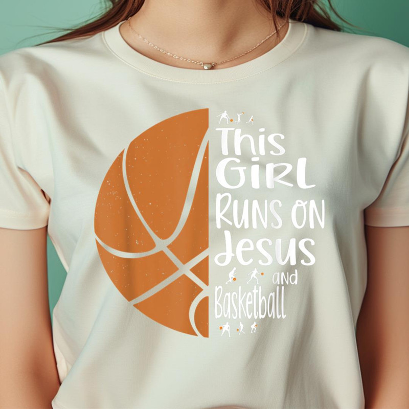 Basketball Girl Runs On Jesus Christian Basketball Girl PNG, The Powerpuff Girls PNG, Girl Power Digital Png Files.jpg