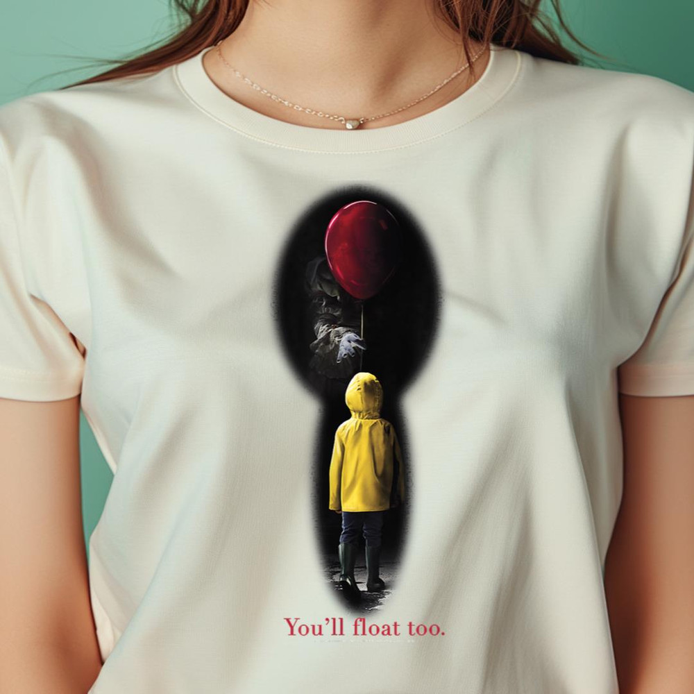 Georgie Red Balloon You'll Float Too-Style PNG, Pennywise PNG, Pennywise Digital Png Files.jpg