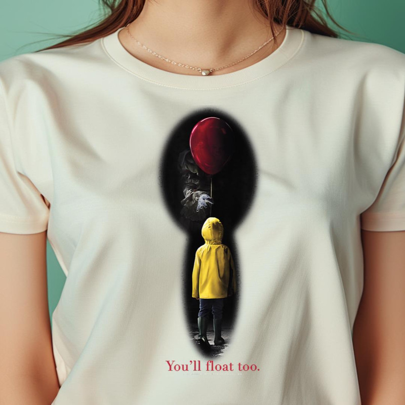 Georgie Red Balloon You'll Float Too-Style PNG, Pennywise PNG, Pennywise Digital Png Files.jpg