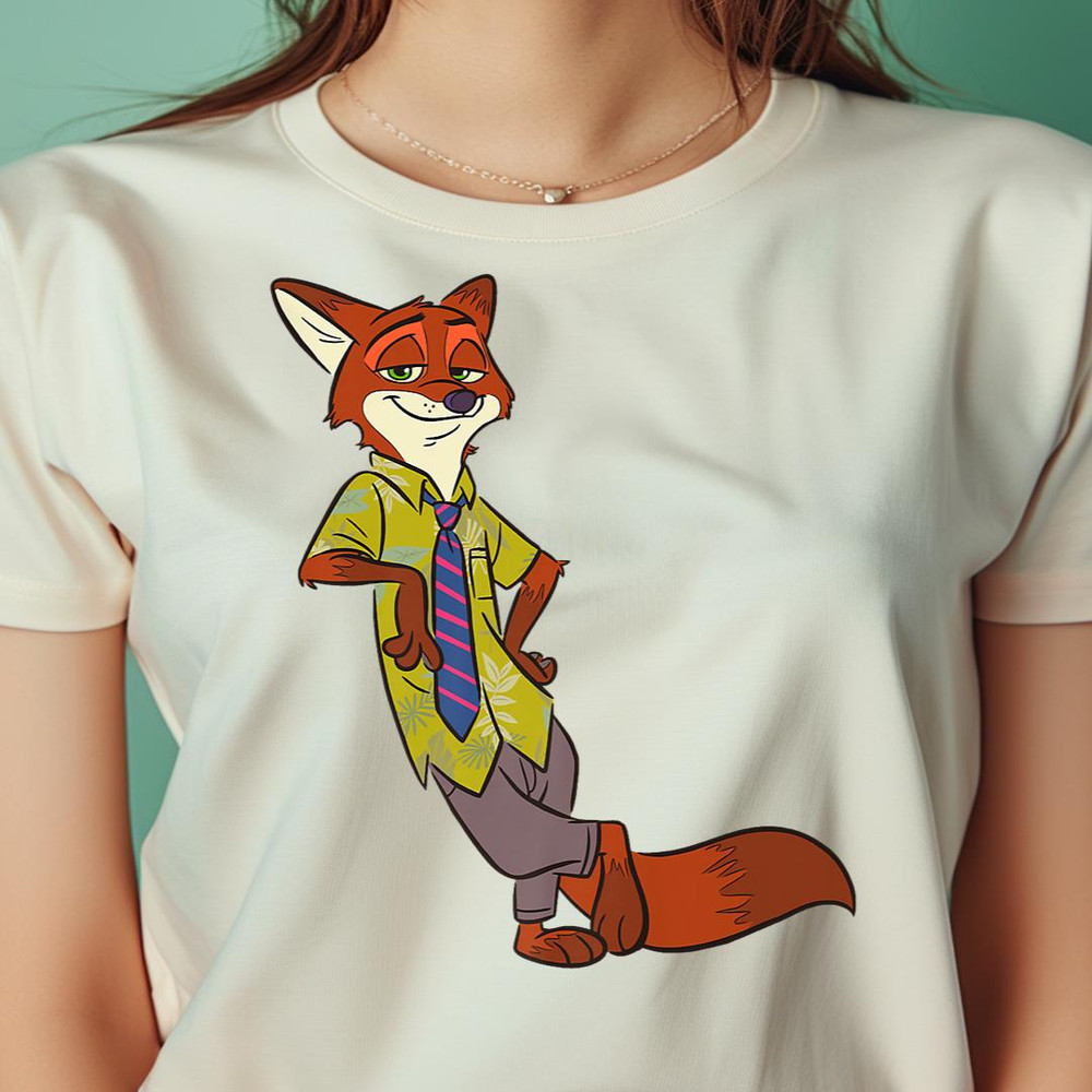Disney Zootopia Cool Fox Nick Wilde Leaning Premium PNG, Zootopia PNG, Disney Zootopia Animal Digital Png Files.jpg