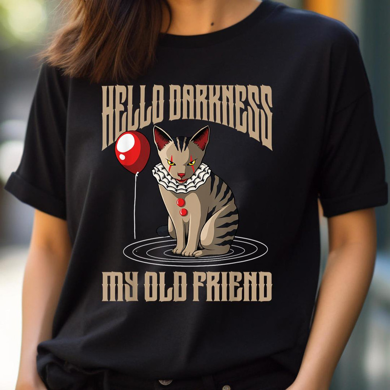 Hello Darkness My Old Friend Cat Lover Spooky Joker Kitten PNG, Joker PNG, The Duck Digital Png Files.jpg