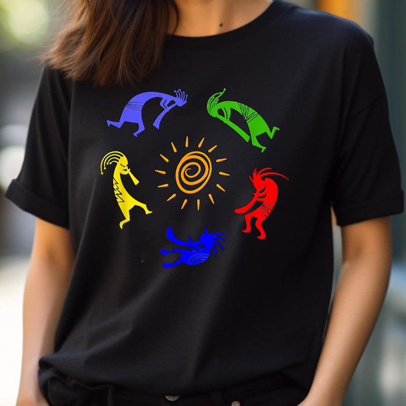 Kokopelli Colorful Sun Dancing Musicians Good Fortune PNG, Joker PNG, The Duck Digital Png Files.jpg