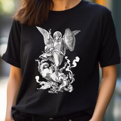 archangel saint michael fighting the dragon catholic png, michael myers png, friday the 13 th digital png files