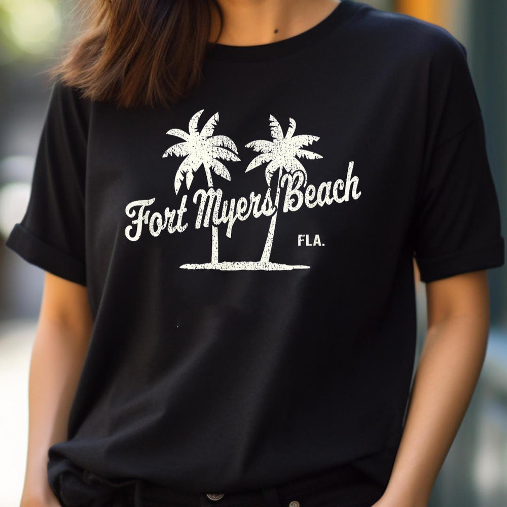 Fort Myers Beach Florida Vintage 70S Palm Trees Graphic PNG, Michael Myers PNG, Friday The 13 Th Digital Png Files.jpg