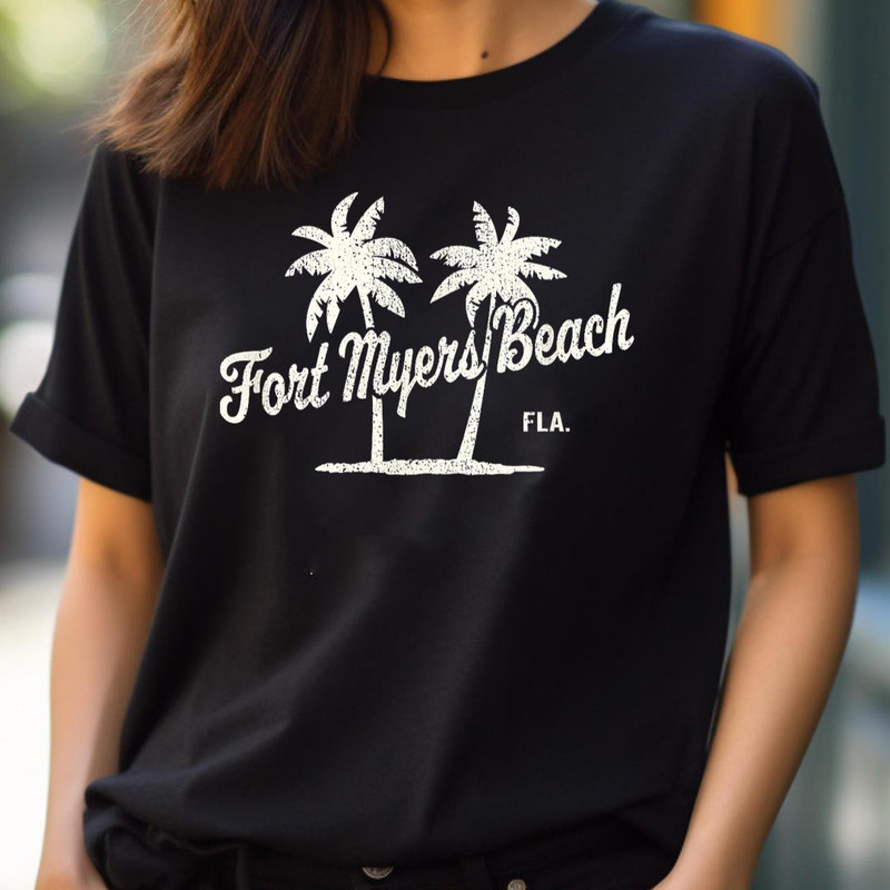 Fort Myers Beach Florida Vintage 70S Palm Trees Graphic PNG, Michael Myers PNG, Friday The 13 Th Digital Png Files.jpg