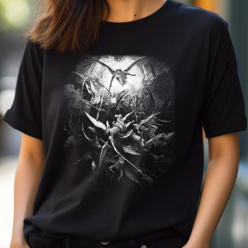 Gustave Dore - Michael Casts Out All Of Fallen Angels 1866 PNG, Michael Myers PNG, Friday The 13 Th Digital Png Files.jpg