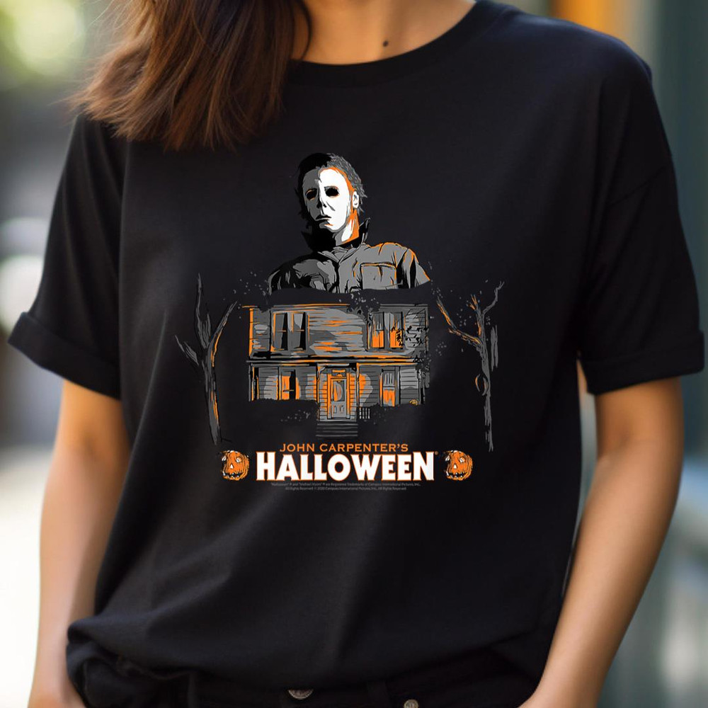 Halloween Michael And House Illustration PNG, Michael Myers PNG, Friday The 13 Th Digital Png Files.jpg
