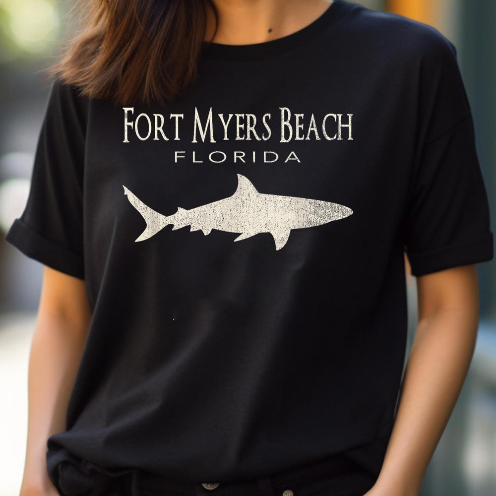 Retro Fort Myers Beach Fl Shark PNG, Michael Myers PNG, Friday The 13 Th Digital Png Files.jpg