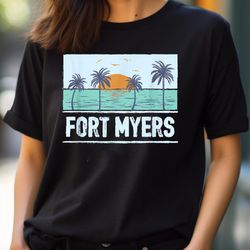 retro fort myers florida tropical sunset beach vacation png, michael myers png, friday the 13 th digital png files