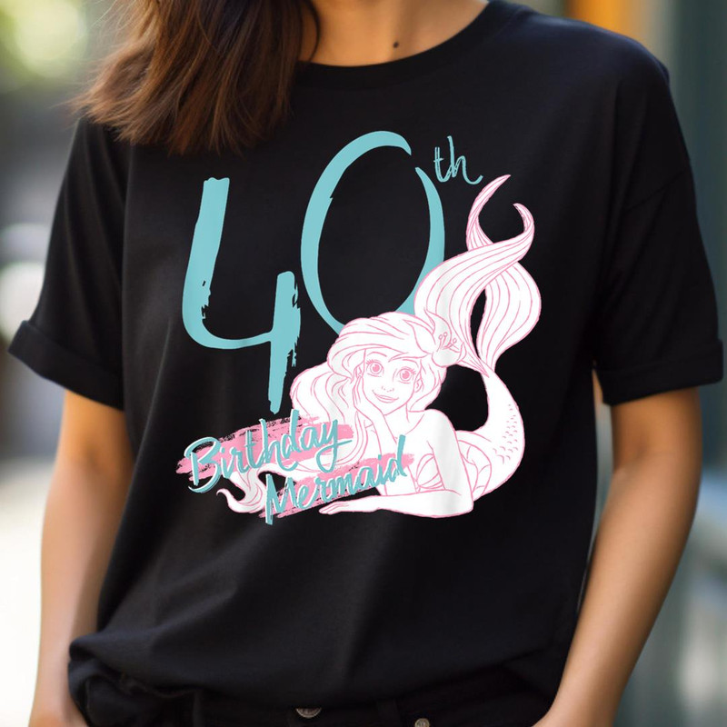 Disney Little Mermaid Ariel 40Th Birthday Mermaid Sketch PNG, Cinderella PNG, Cinderella Castle Digital Png Files.jpg