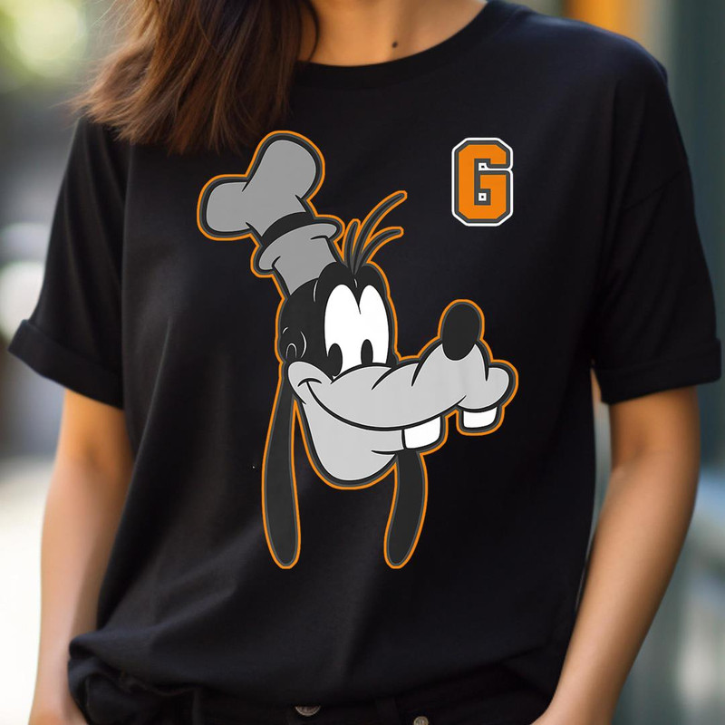 Disney Goofy Orange Outline Portrait Premium PNG, goofy PNG, goofy ahh Digital Png Files.jpg