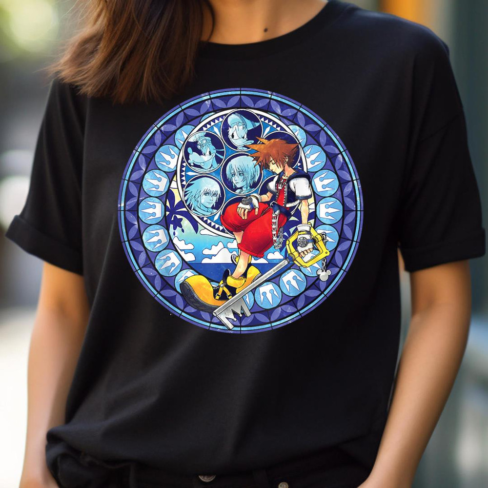 Disney Kingdom Hearts Sora Stained Glass PNG, goofy PNG, goofy ahh Digital Png Files.jpg