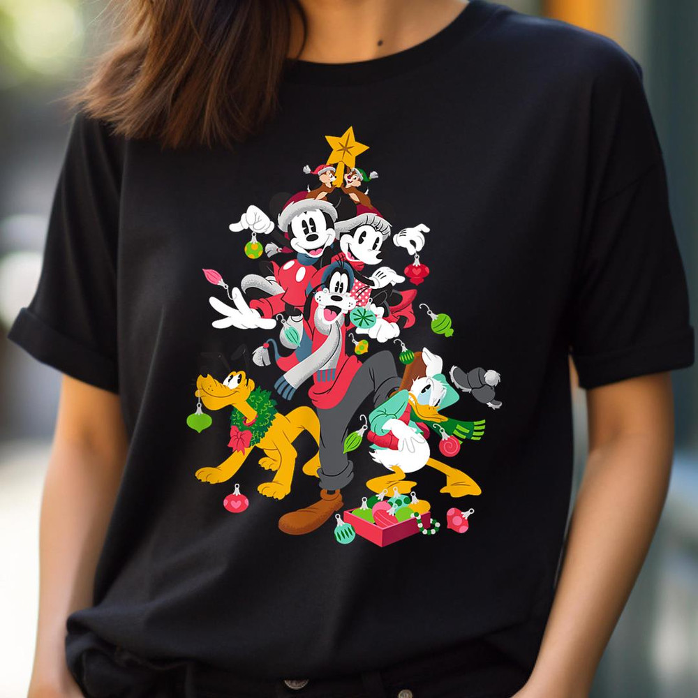 Disney Mickey Minnie Goofy Pluto Chip Dale Christmas Tree PNG, goofy PNG, goofy ahh Digital Png Files.jpg