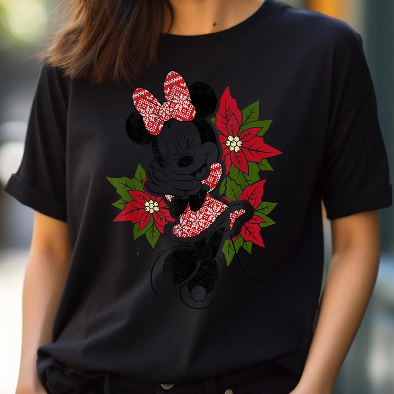 Disney Minnie Mouse Holiday Floral Christmas Portrait PNG, goofy PNG, goofy ahh Digital Png Files.jpg