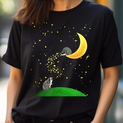 adorable hedgehogs among moon and stars shirt png, sonic the hedgehog png, hedgehog digital png files