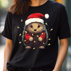 cute hedgehog christmas lights santa hat xmas pajama png, sonic the hedgehog png, hedgehog digital png files