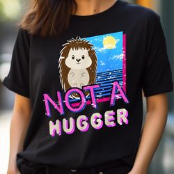 funny not a hugger hedgehog love sarcastic introvert retro png, sonic the hedgehog png, hedgehog digital png files