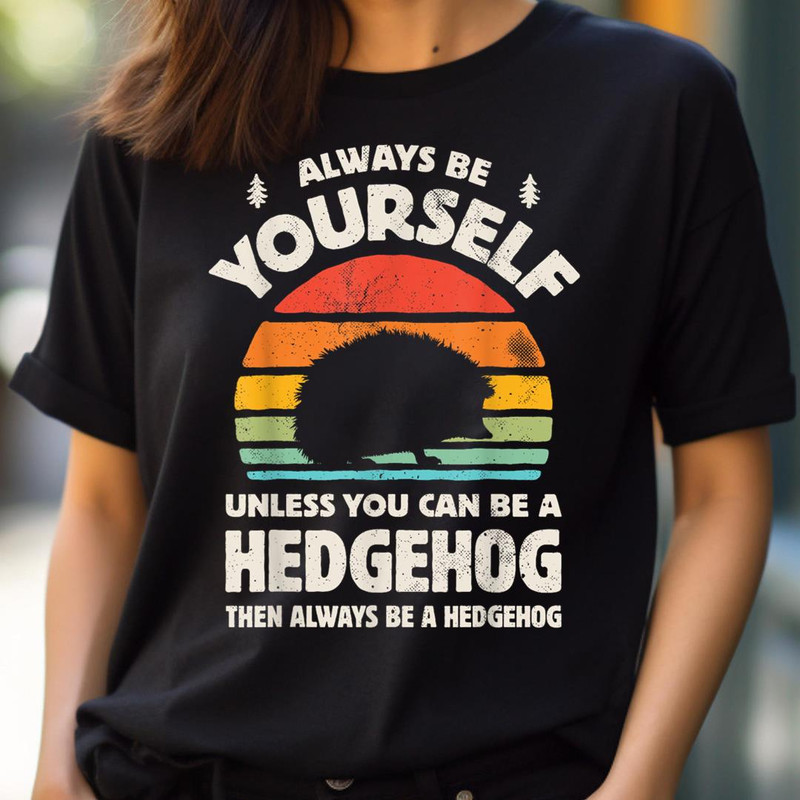 Hedgehog Always Be Yourself Retro Vintage 60S 70S Men Women PNG, Sonic the Hedgehog PNG, Hedgehog Digital Png Files.jpg