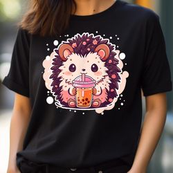 kawaii hedgehog drinks bubble tea hedgehogs boba png, sonic the hedgehog png, hedgehog digital png files