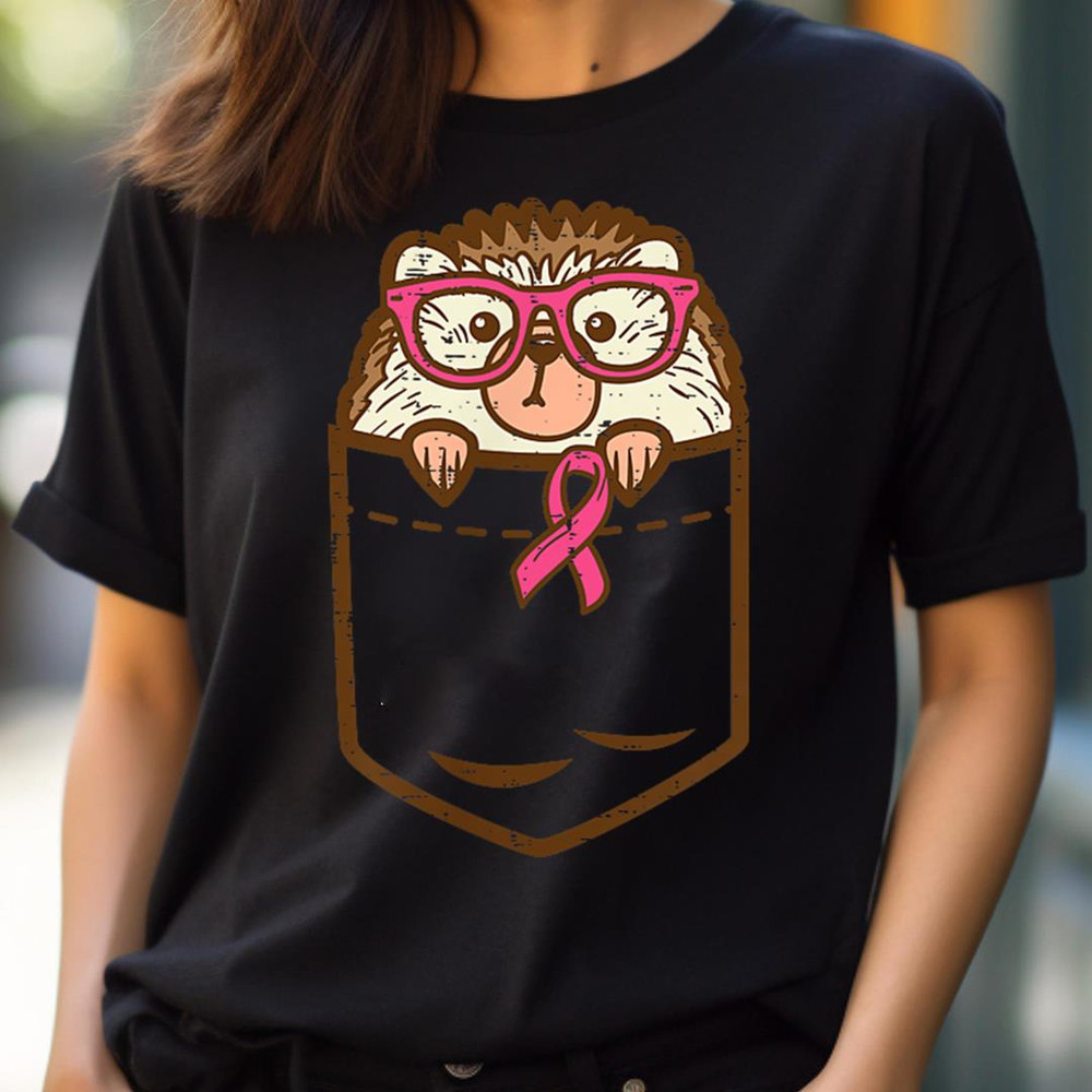 Pocket Hedgehog Pink Ribbon Breast Cancer Awareness Women PNG, Sonic the Hedgehog PNG, Hedgehog Digital Png Files.jpg