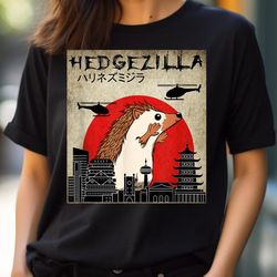 vintage funny hedgehog japanese sunset style, hedgezilla png, sonic the hedgehog png, hedgehog digital png files
