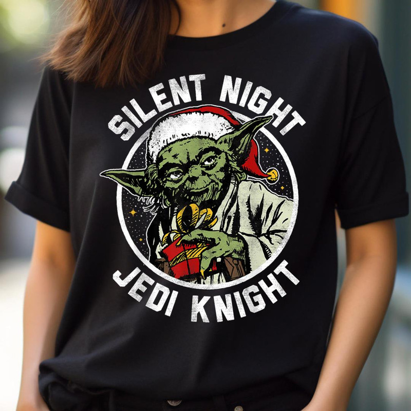 Star Wars Christmas Yoda Silent Night Jedi Knight PNG, Star Wars Yoda PNG, Baby Yoda Digital Png Files.jpg