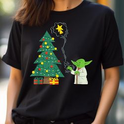 star wars holiday yoda decorates christmas tree png, star wars yoda png, baby yoda digital png files