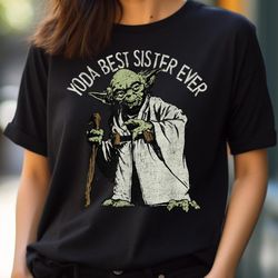 star wars yoda best sister ever portrait png, star wars yoda png, baby yoda digital png files