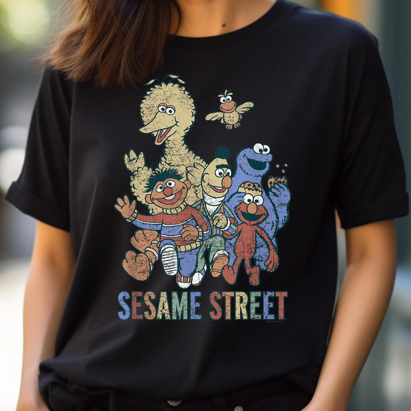 Sesame Street Colorful Group PNG, The Sesame Street Monsters PNG, Monsters Digital Png Files.jpg