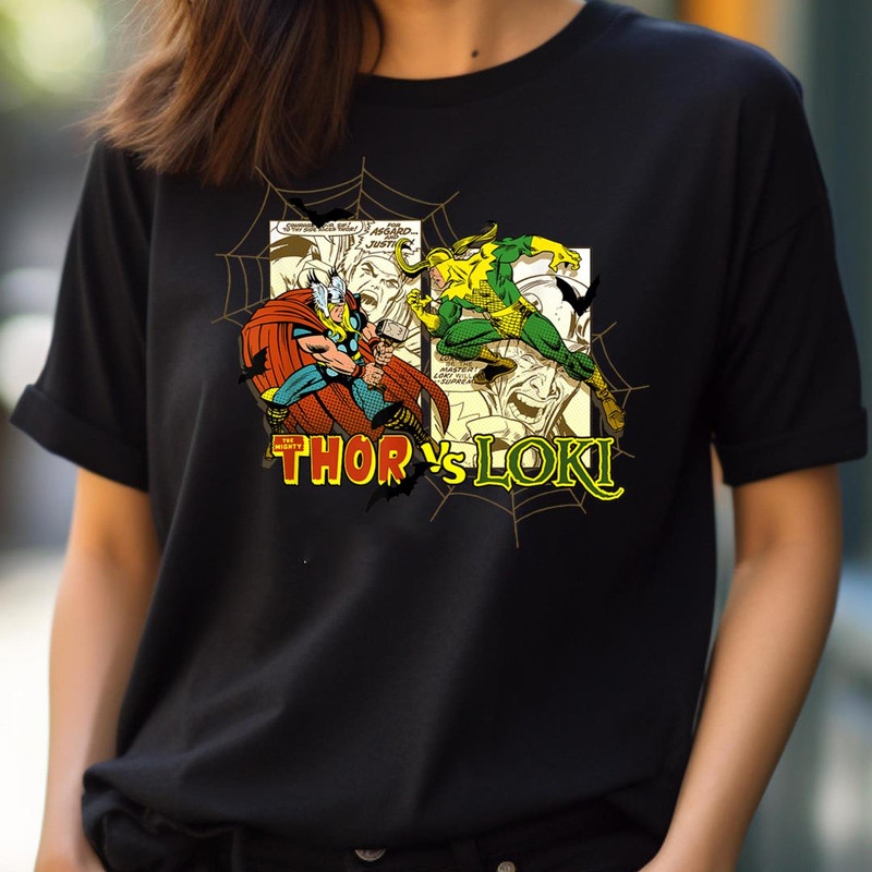 Marvel Thor Loki Halloween Bats Webs Retro PNG, Thor PNG, Thor Ragnarok Digital Png Files.jpg