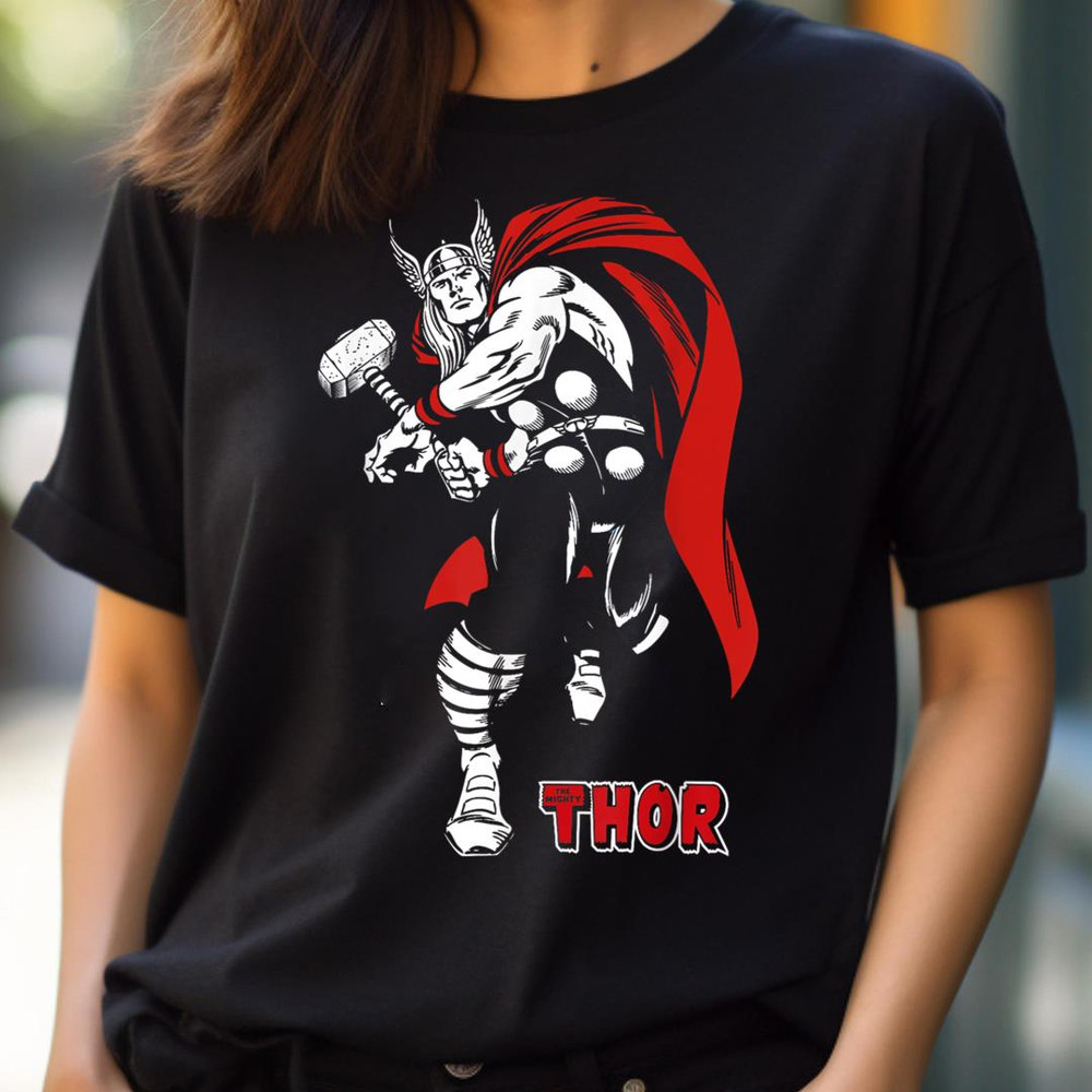 Marvel Thor Retro Hammer Swing Tonal Portrait PNG, Thor PNG, Thor Ragnarok Digital Png Files.jpg