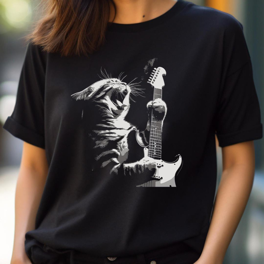 Funny Guitar Cat Playing - Bass Guitar Exercises PNG, Bass Guitar PNG.jpg