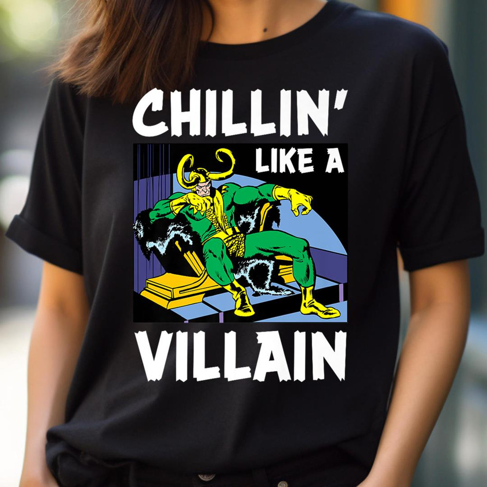 Marvel Loki Chillin' Like A Villain Premium PNG, Villains PNG, Disney Villains Digital Png Files.jpg