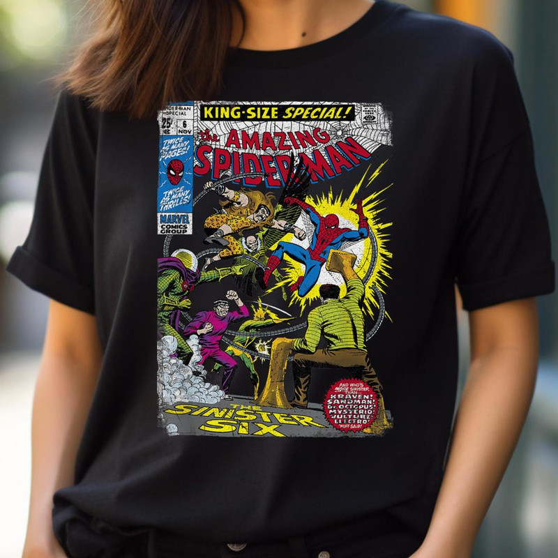 Marvel Spider-Man Sinister Six Villains Comic Cover PNG, Villains PNG, Disney Villains Digital Png Files.jpg