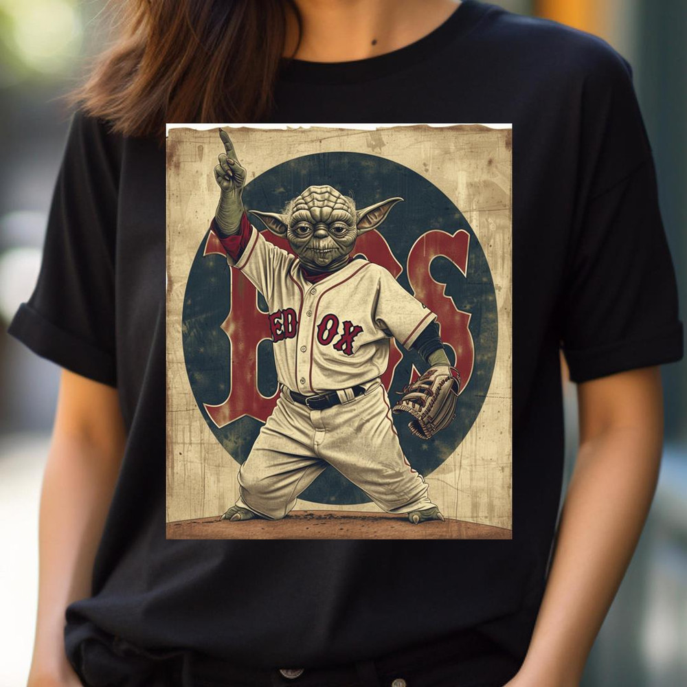 Jedi Challenges Boston Red Sox Faceoff PNG, Yoda Vs Boston Red Sox logo PNG, Yoda Digital Png Files.jpg